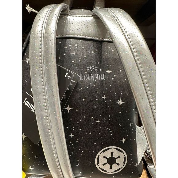 Loungefly Star Wars Darth Vader Helmet Confetti Mini Backpack - Picture 4 of 4